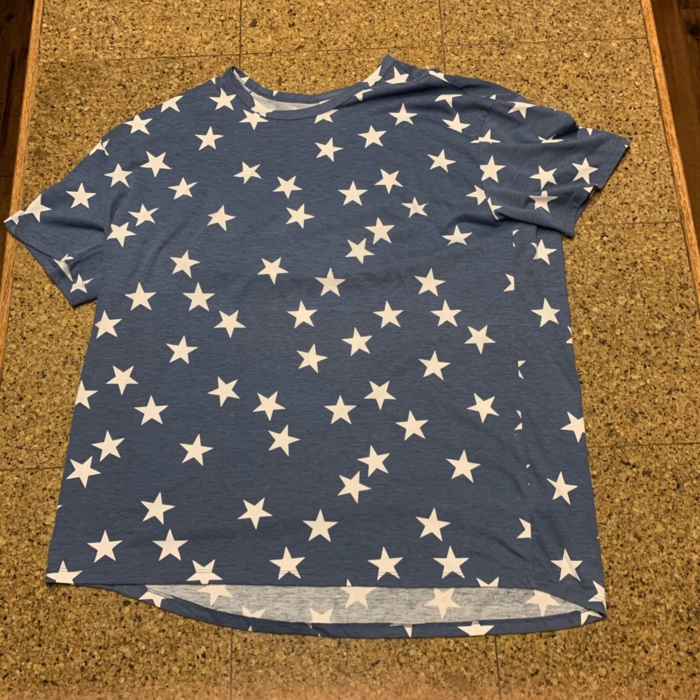 LuLaRoe Irma - 3X - Blue W/ White Stars